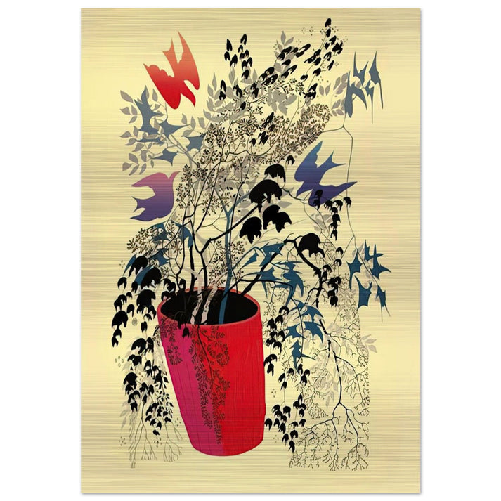 Red Barrell - Eyvind Earle Brushed Aluminum Print - 70x100 cm / 28x40 inches | Eyvind Earle Aluminum Print | Eyvind Earle Prints