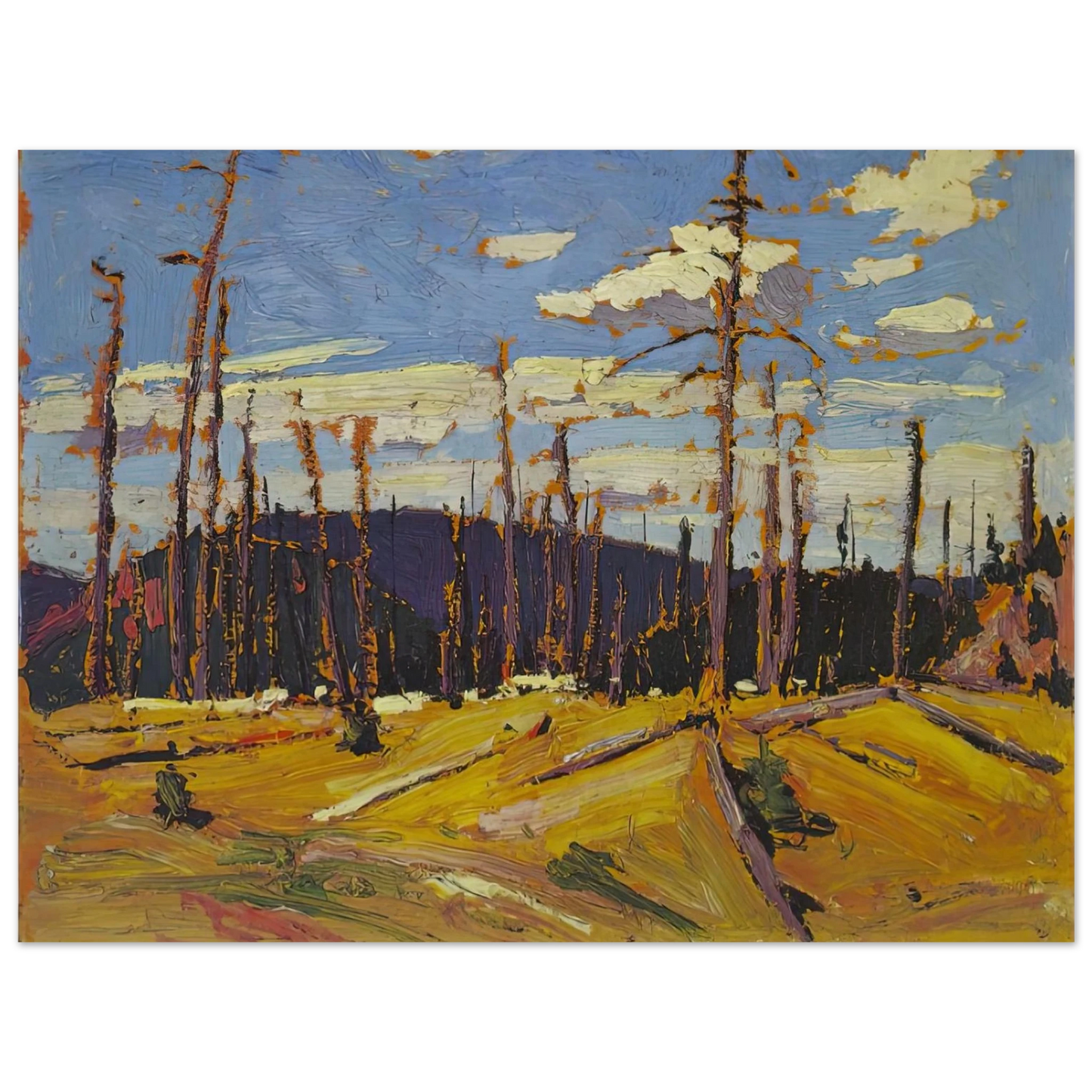 Tom Thomson - BURNT OVER FOREST 1916 Fine Art Poster - Default Title