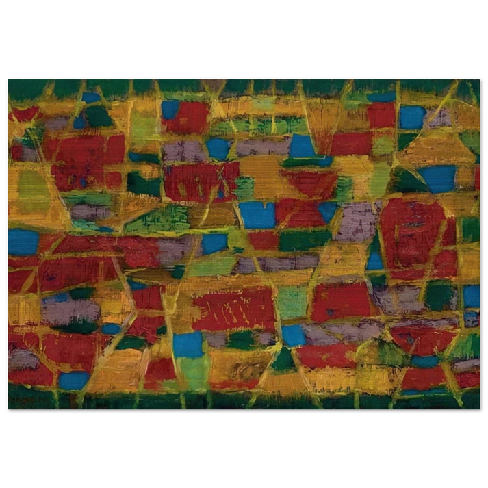 Champs de blé - 1949 - Alfred Manessier Brushed Aluminum Print - 70x100 cm / 28x40 inches | Alfred Manessier Aluminum Print | Alfred Manessier Prints