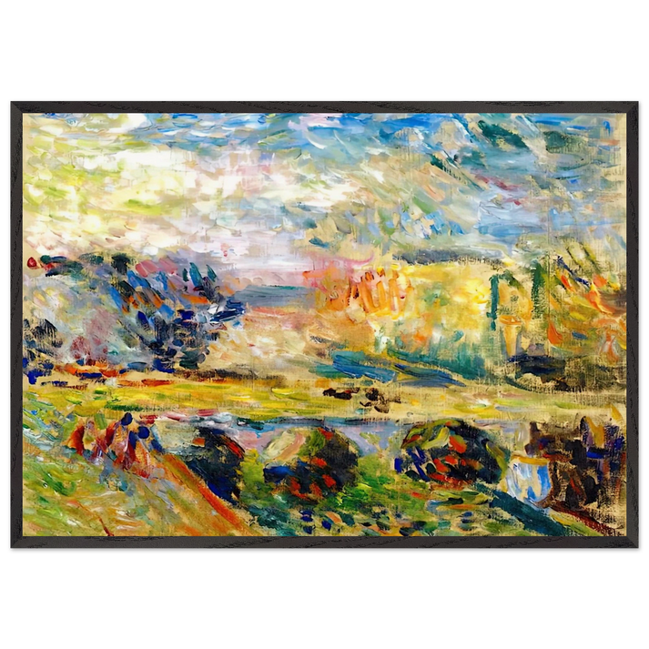 THE BRIDGE 1901 - Henri Matisse 70x100 cm / 28x40 inches Framed Art Print – Black Wooden Frame