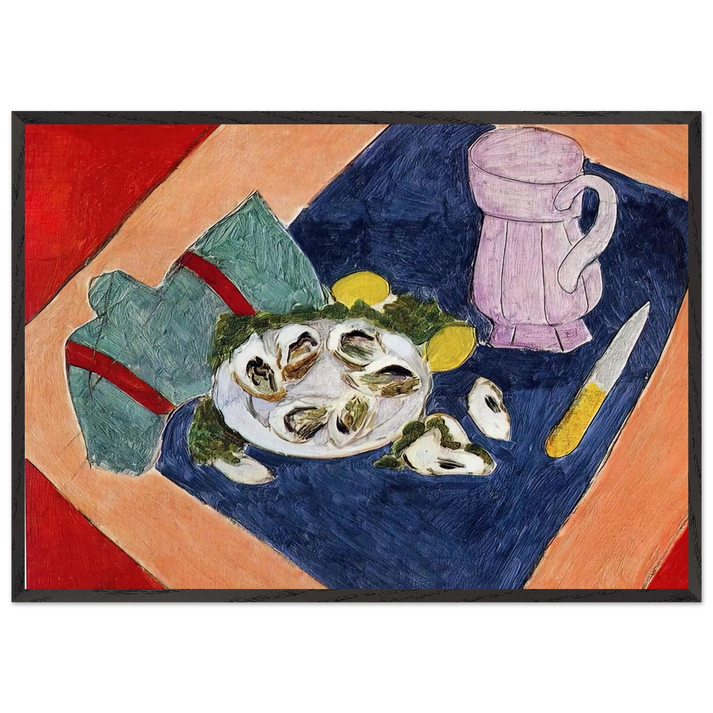 STILL LIFE WITH OYSTERS 1940 - Henri Matisse 70x100 cm / 28x40 inches Framed Art Print – Black Wooden Frame