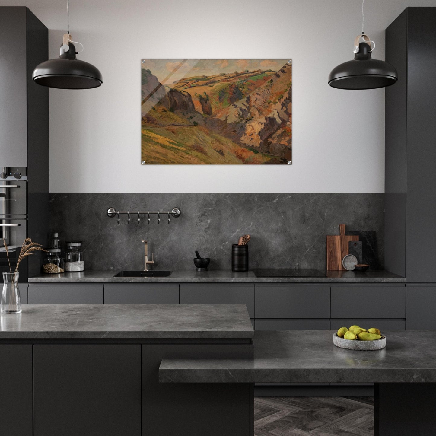 Caves Prunal near Pontgibaud Auvergne - Armand Guillaumin Acrylic Print - 70x100 cm / 28x40″ inches | Armand Guillaumin Wall Art | Armand Guillaumin Prints