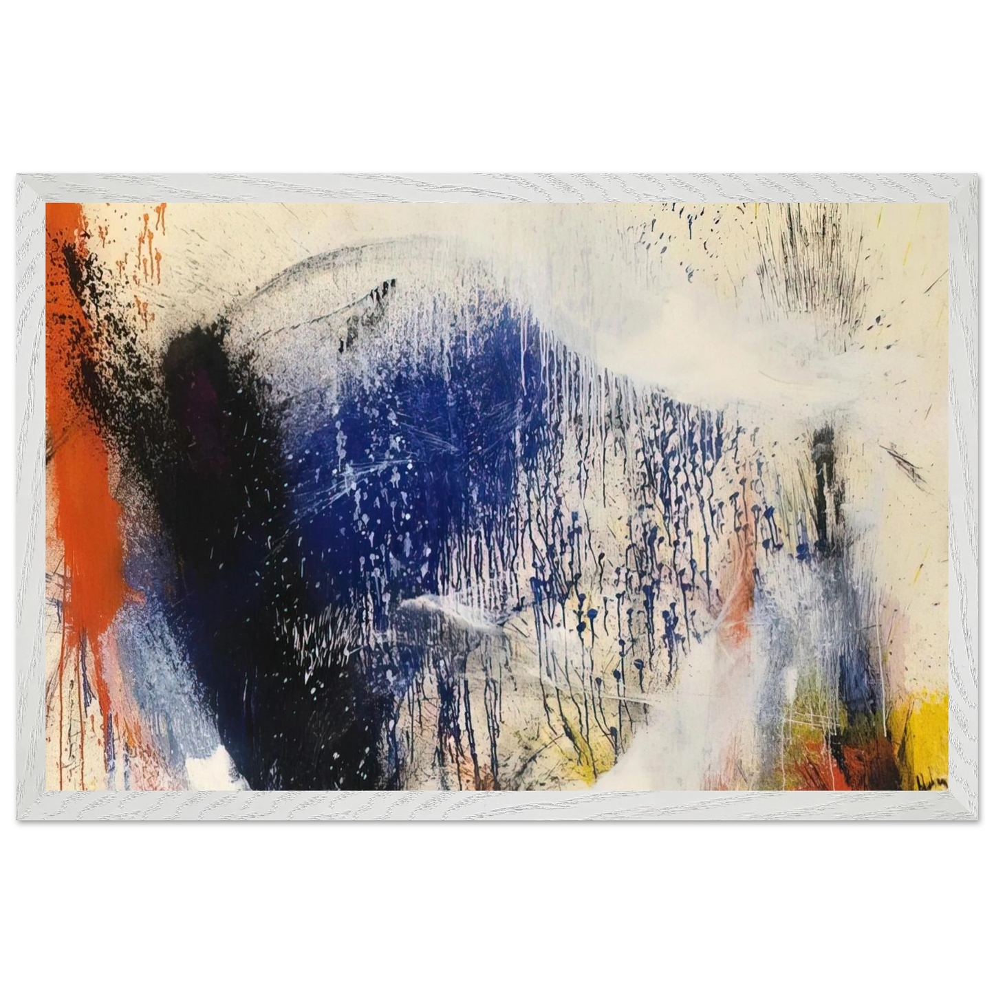 Helen Frankenthaler - Untitled - 1960 Wall art - 15x20 cm / 6x8 inches - Premium Wooden Framed Poster With Fine Art Paper - Black frame