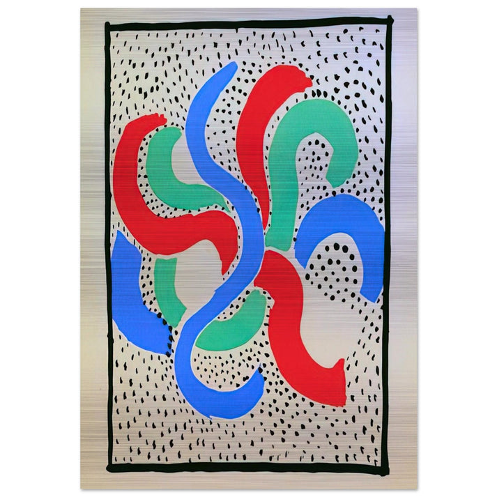 COMPOSITION 28 - Sonia Delaunay Brushed Aluminum Print - 70x100 cm / 28x40 inches | Sonia Delaunay Aluminum Print | Sonia Delaunay Prints