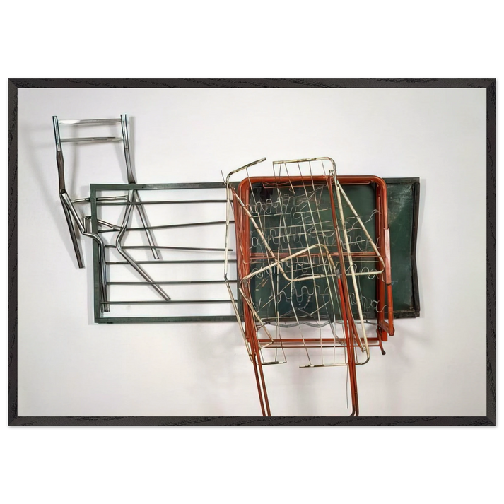 GREENHOUSE GLUT NEAPOLITAN 1987 - Robert Rauschenberg 70x100 cm / 28x40 inches Framed Art Print – Black Wooden Frame