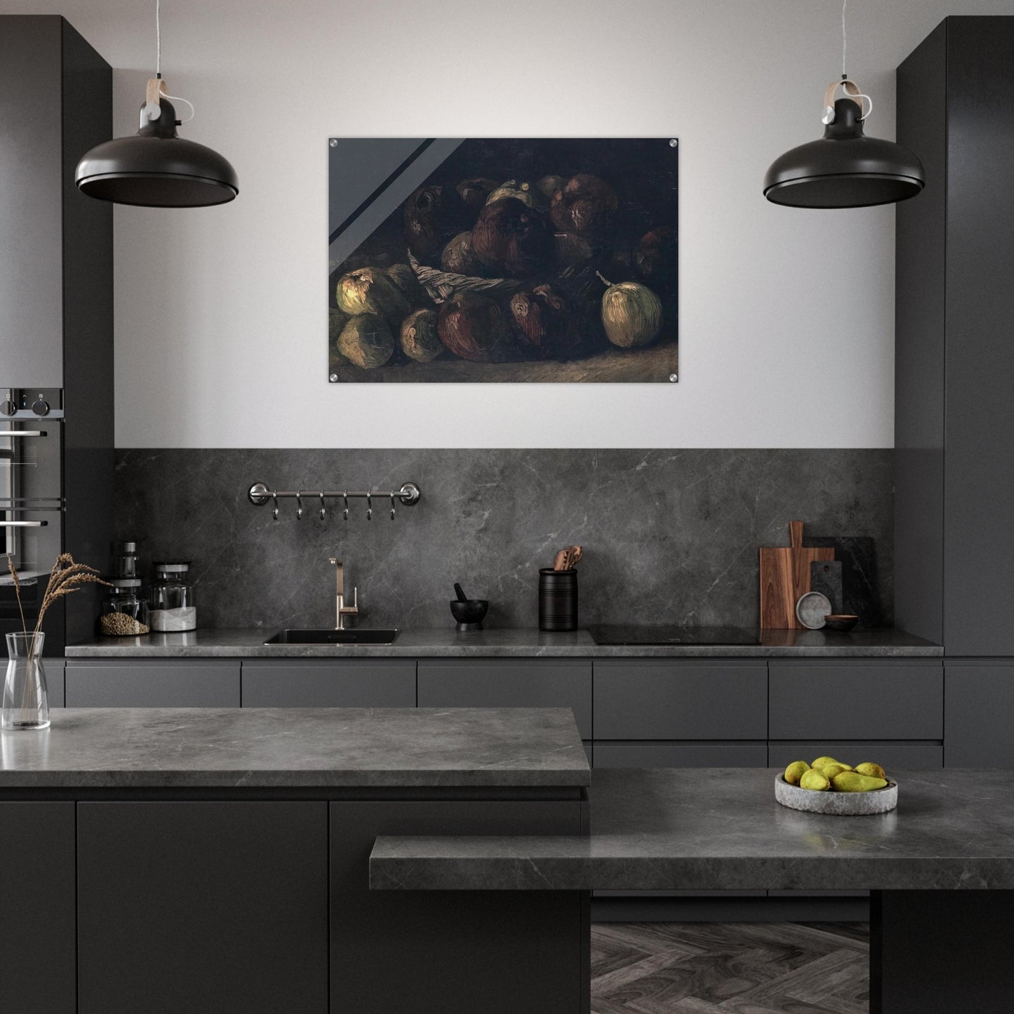 Still life with a basket of apples - Vincent van Gogh Acrylic Print - 70x100 cm / 28x40″ inches