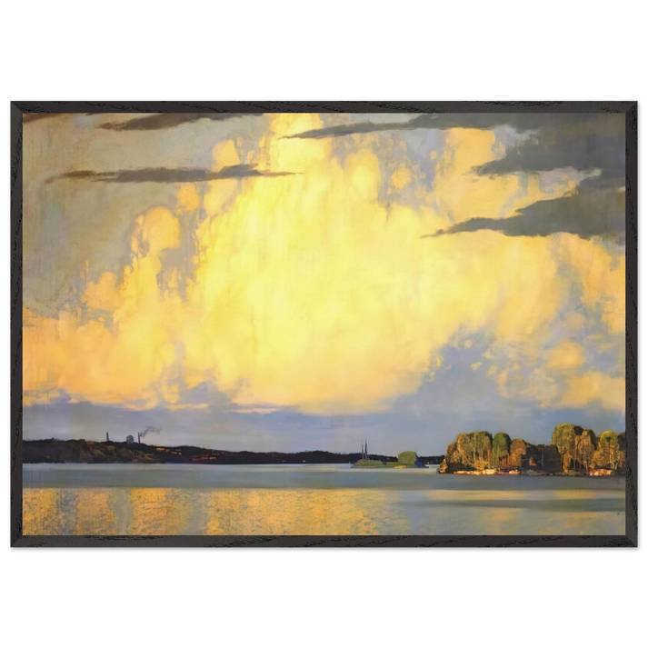 Serenity Lake of the Woods - 1922 - Frank Johnston 70x100 cm / 28x40 inches Framed Art Print – Black Wooden Frame