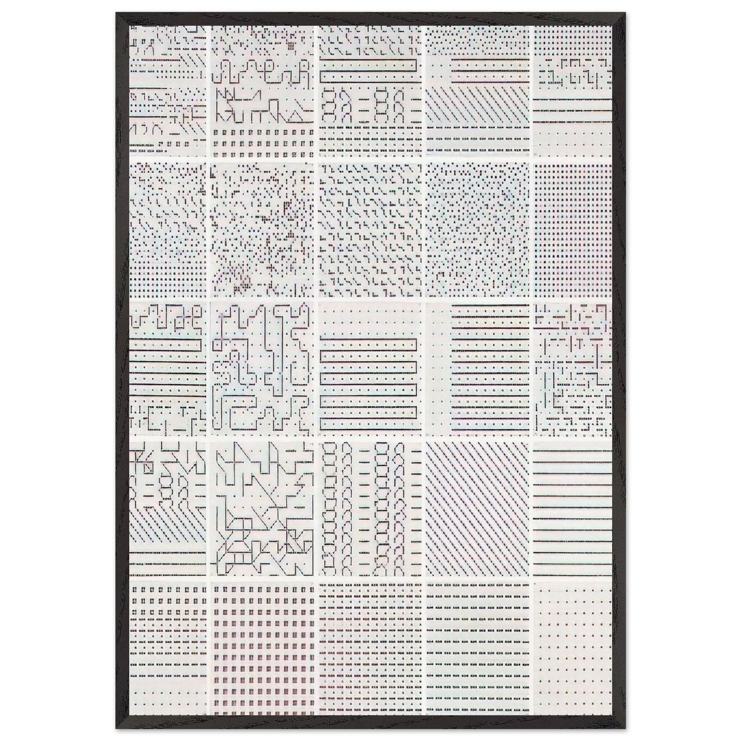 Summer - 1972 - Jennifer Bartlett Framed Art Print – Black Wooden Frame - Default Title - -Framed Art Print