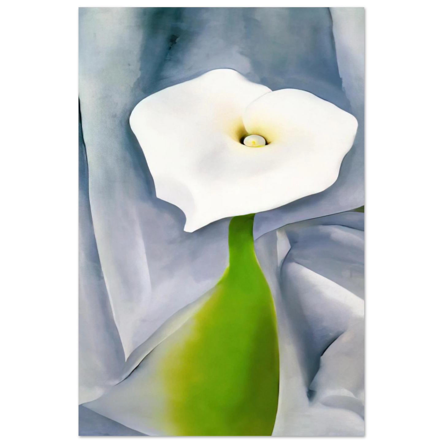 Georgia O'Keeffe - Calla Lily on Grey Fine Art Poster - 40x60 cm / 16x24 inches