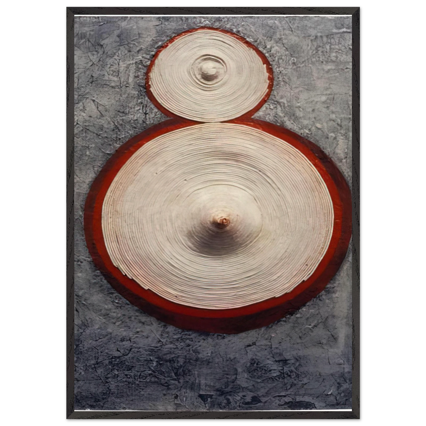RINGAROUND AROSIE 1965 - Eva Hesse 70x100 cm / 28x40 inches Framed Art Print – Black Wooden Frame