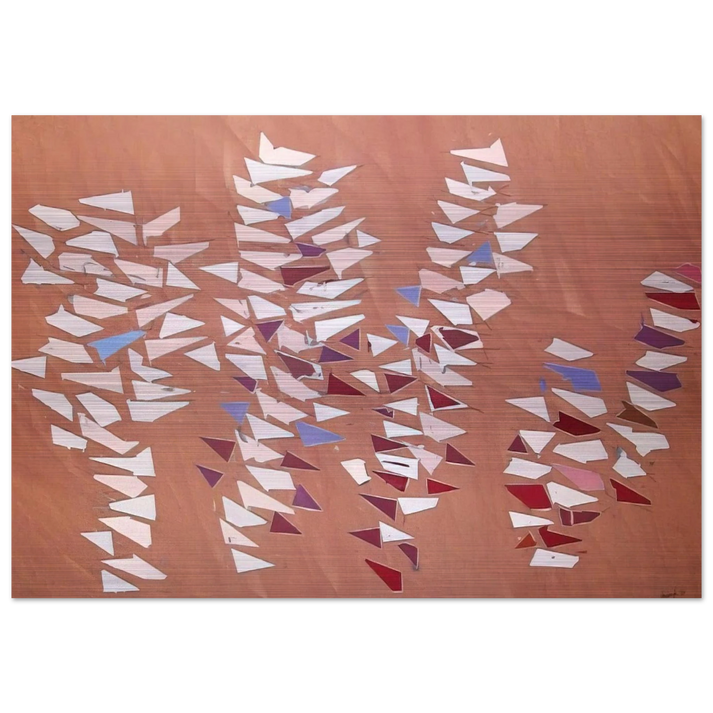 On Gray Pink - 1988 - Robert Goodnough Brushed Aluminum Print - 70x100 cm / 28x40 inches | Robert Goodnough Aluminum Print | Robert Goodnough Prints