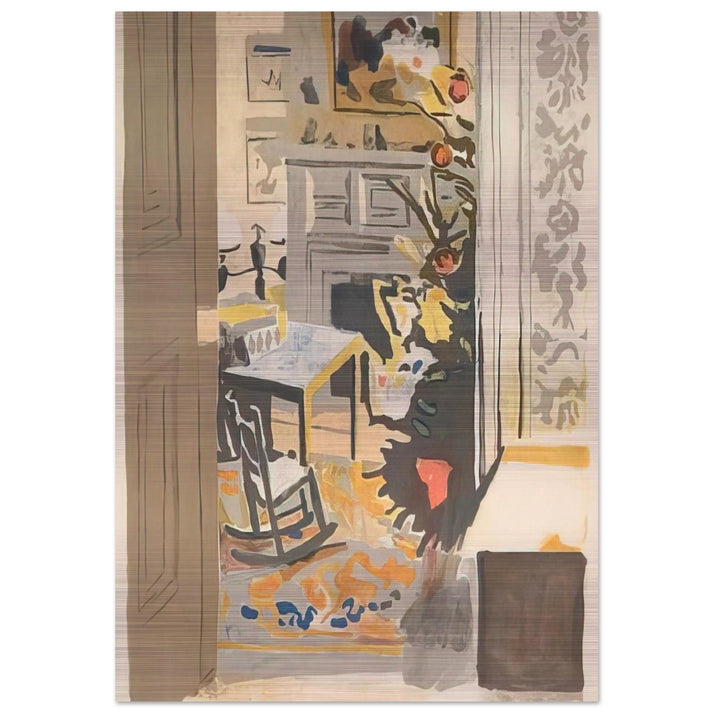 THE CHRISTMAS TREE 1971 - Fairfield Porter Brushed Aluminum Print - 70x100 cm / 28x40 inches | Fairfield Porter Aluminum Print | Fairfield Porter Prints