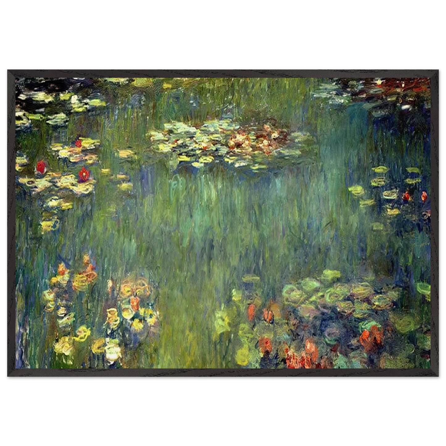 Pool with Waterlilies - claude monet Framed Art Print – Black Wooden Frame - Default Title - -Framed Art Print