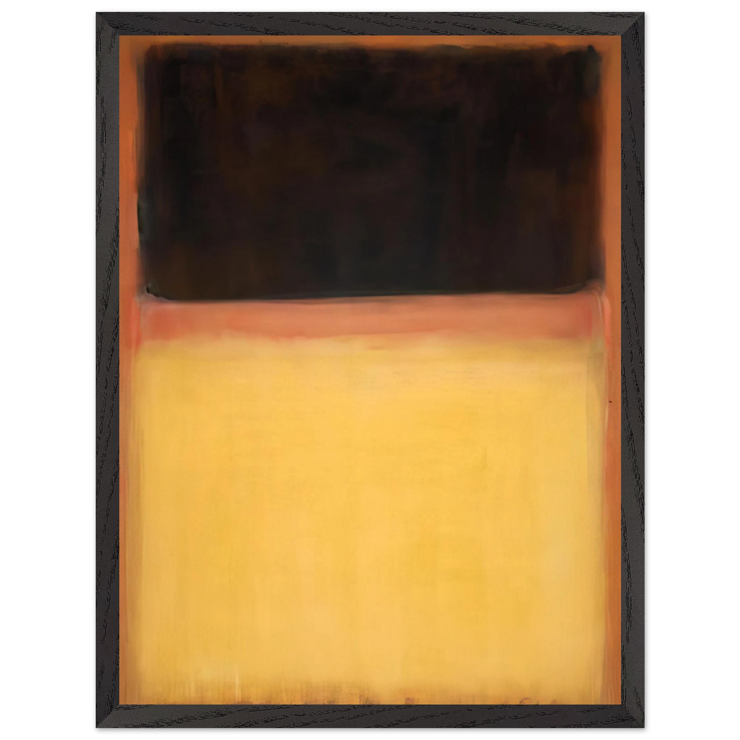 Mark Rothko - No.9 Dark over Light Earth - 1954 Wall Art - 60x80 cm / 24x32 inches - Premium Wooden Framed Poster With Fine Art Paper - Wood frame