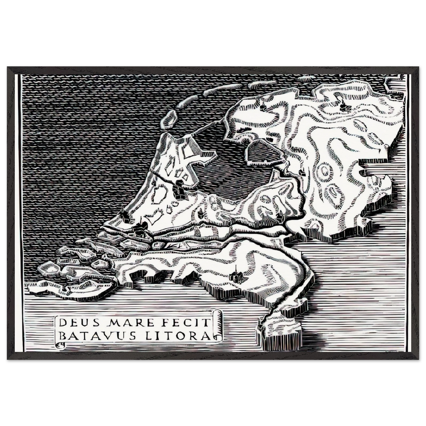 ESCHER 28 - MC Escher Framed Art Print – Black Wooden Frame - Default Title - -Framed Art Print