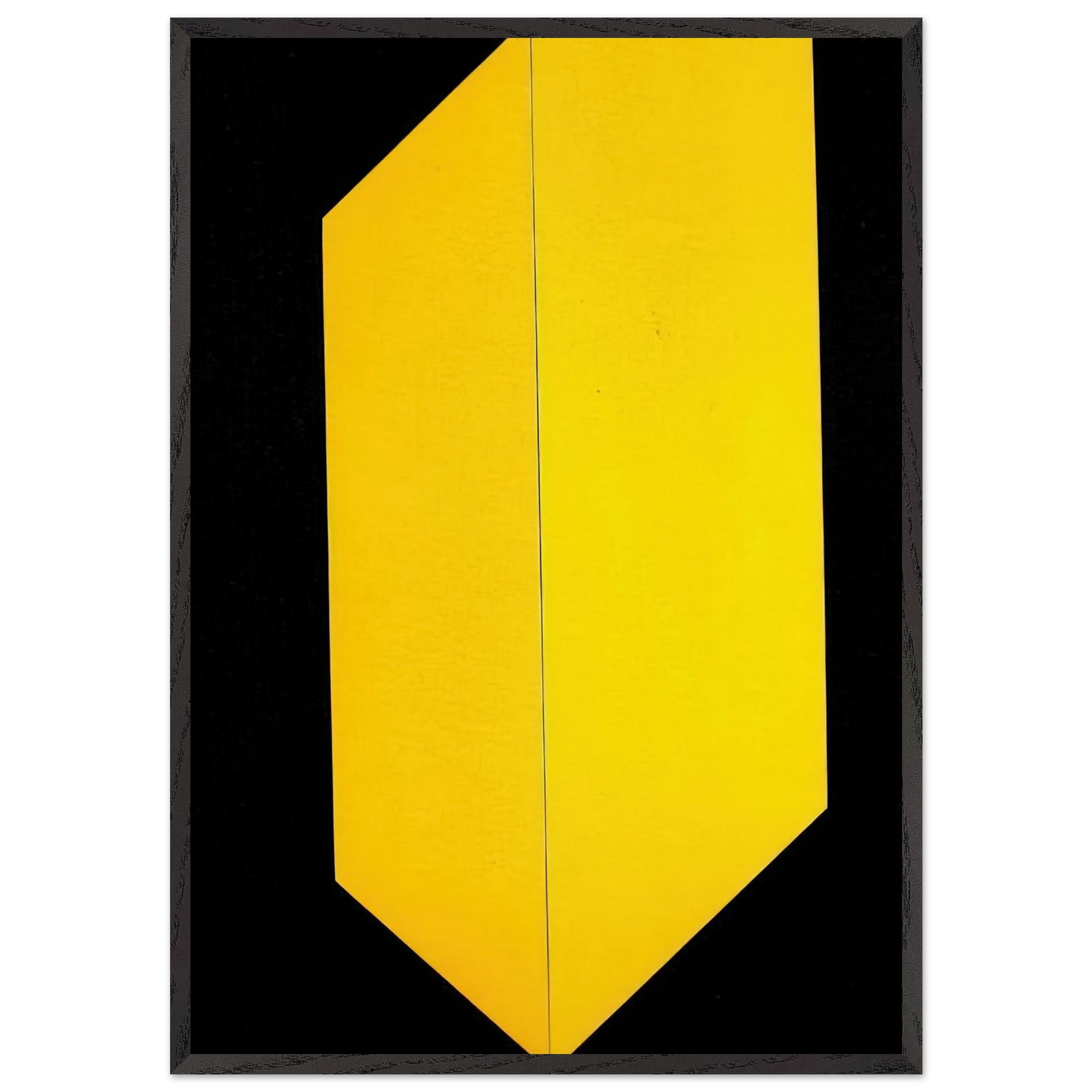 Black and Yellow - 2009 - Carmen Herrera Framed Art Print – Black Wooden Frame - Default Title - -Framed Art Print
