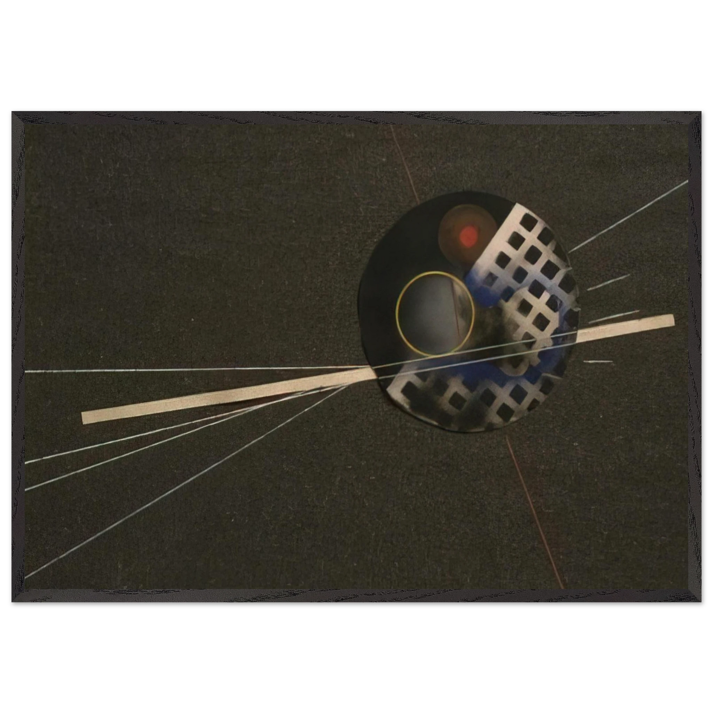 Emery Paper collage - Laszlo Moholy-Nagy 70x100 cm / 28x40 inches Framed Art Print – Black Wooden Frame