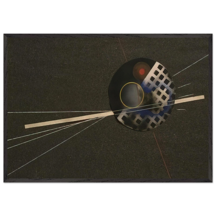 Emery Paper collage - Laszlo Moholy-Nagy 70x100 cm / 28x40 inches Framed Art Print – Black Wooden Frame