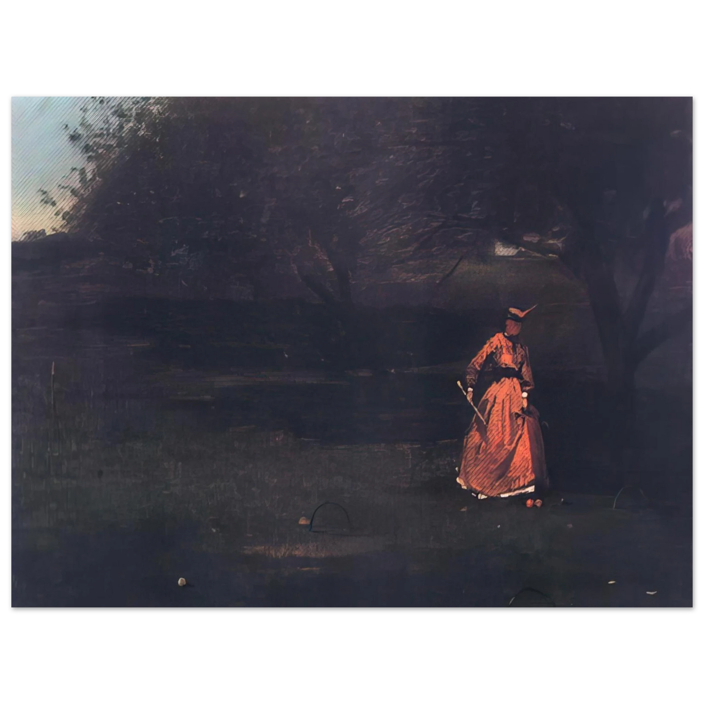 Winslow Homer - CROQUET PLAYERS 1 Fine Art Poster - Default Title