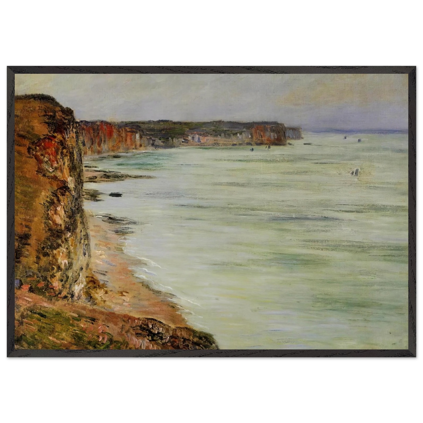 Calm Weather Fecamp - claude monet Framed Art Print – Black Wooden Frame - Default Title - -Framed Art Print
