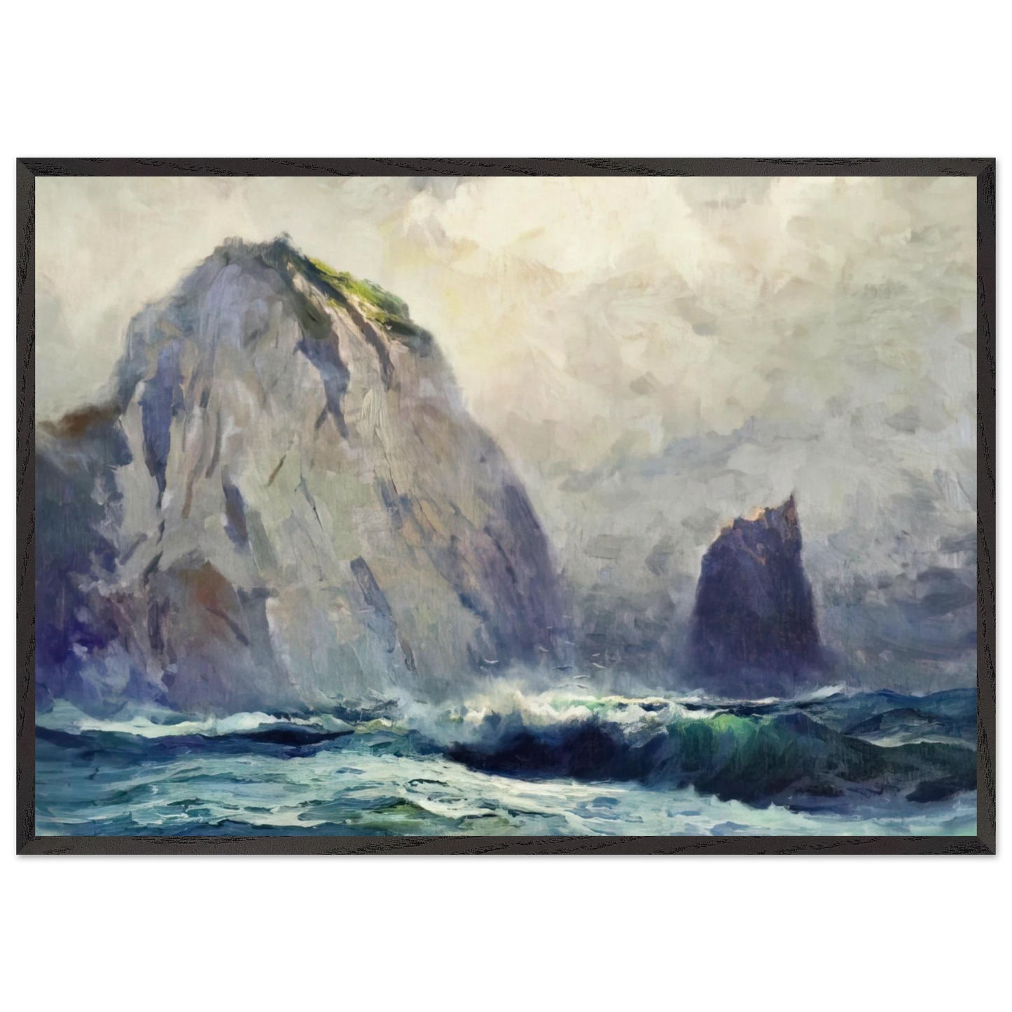 Cape St Elias - 1928 - Sydney Laurence Framed Art Print – Black Wooden Frame - Default Title - -Framed Art Print