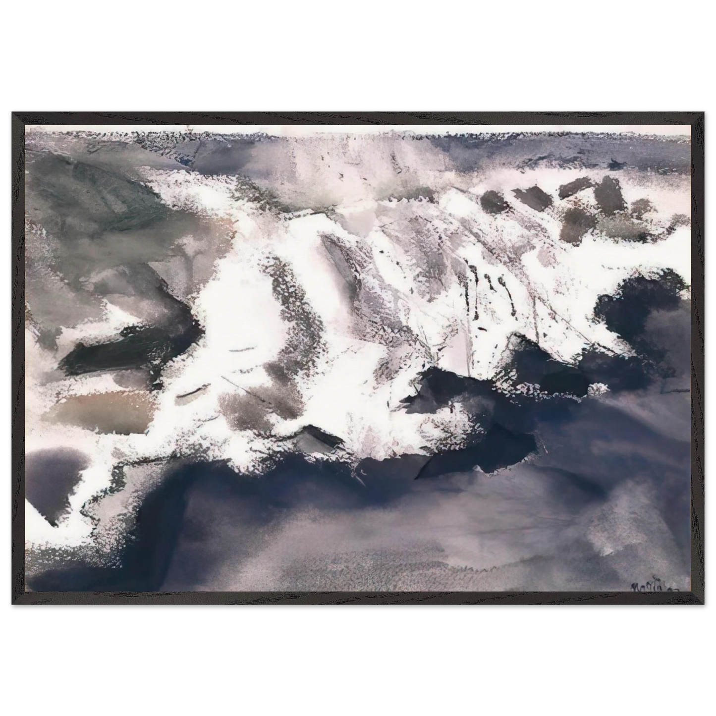 Off York Island - 1922 - John Marin 70x100 cm / 28x40 inches Framed Art Print – Black Wooden Frame