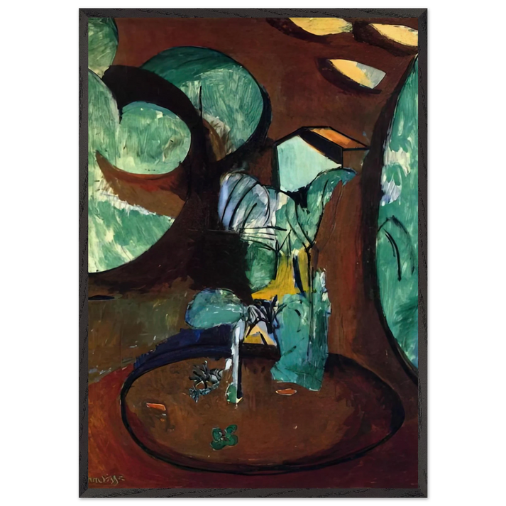 GARDEN AT ISSY - Henri Matisse 70x100 cm / 28x40 inches Framed Art Print – Black Wooden Frame