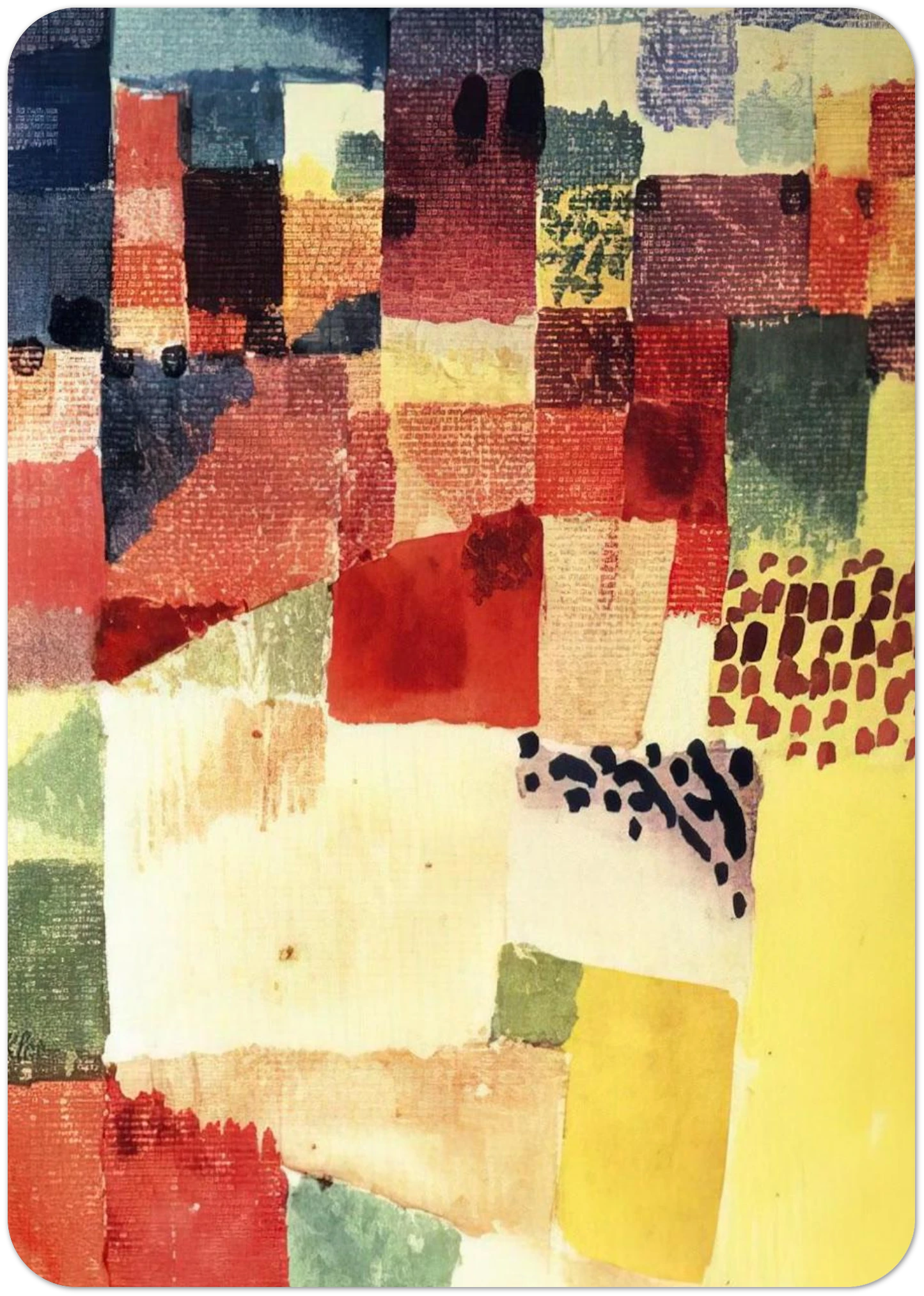 HAMMAMET By Paul Klee Pack of 10 Post Cards | Paul Klee Post Cards | A6 (10.5 x 14.8 cm) - 4.1 x 5.8 inches