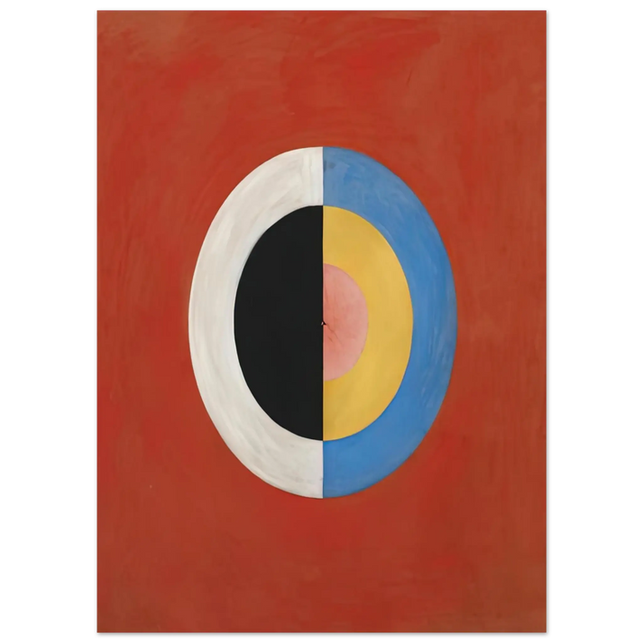 Hilma af Klint - THE SWAN NO 17 1915 0 Wall art - 45x60 cm / 18x24 Inches - Premium Wooden Framed Poster With Fine Art Paper - White frame