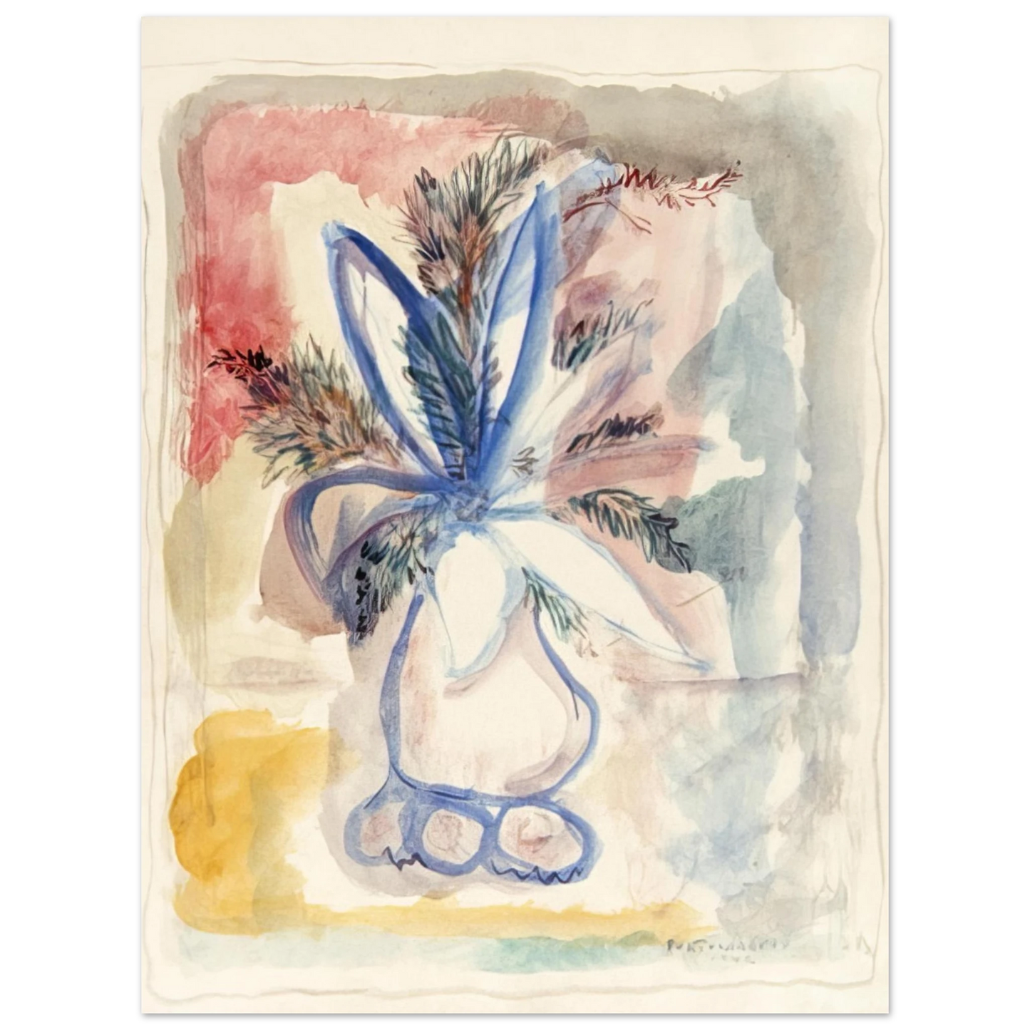 Rene Portocarrero - FLOWER VASE 1942 Fine Art Poster - Default Title