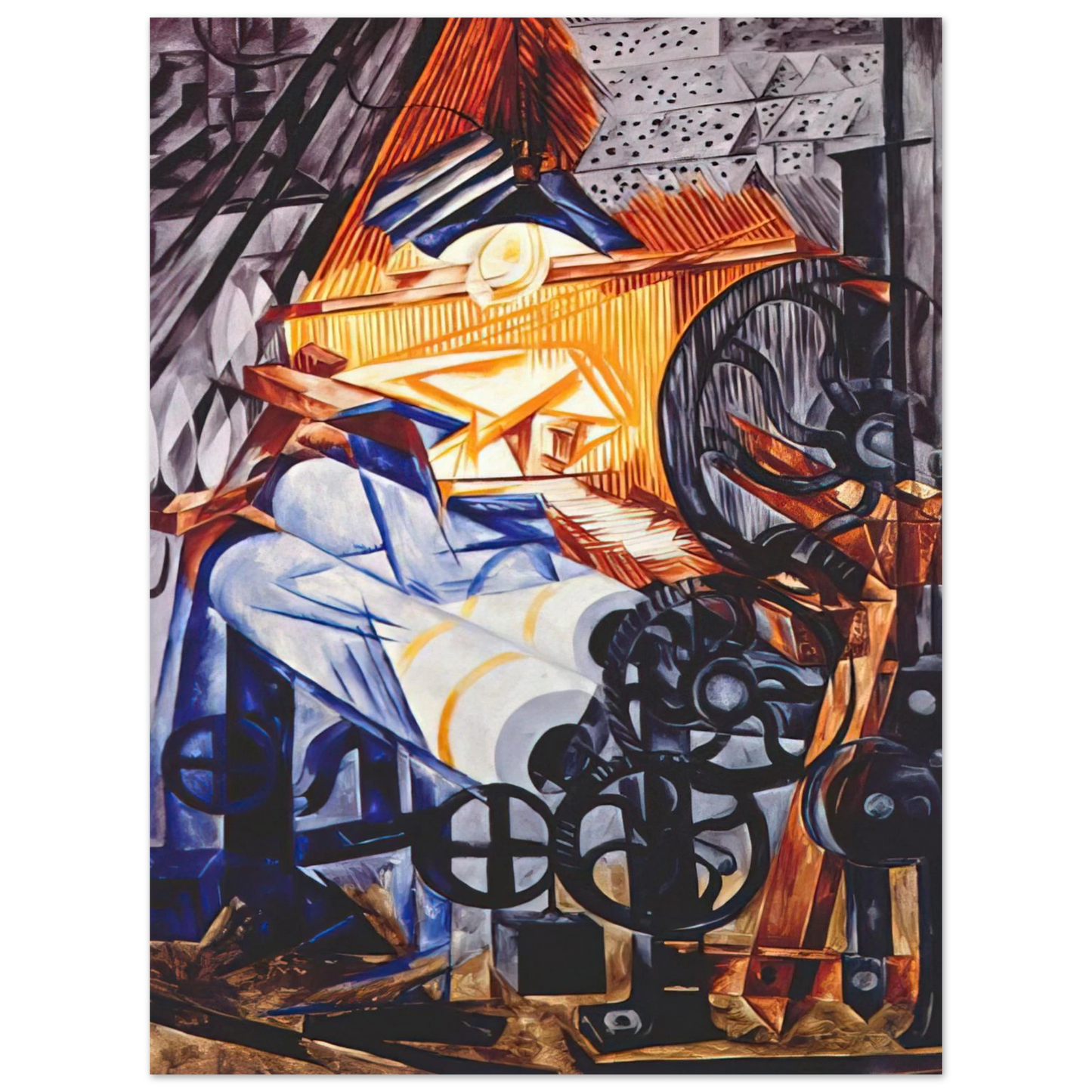 Natalia Goncharova - The weaver loomwoman - 1913 Fine Art Poster - Default Title