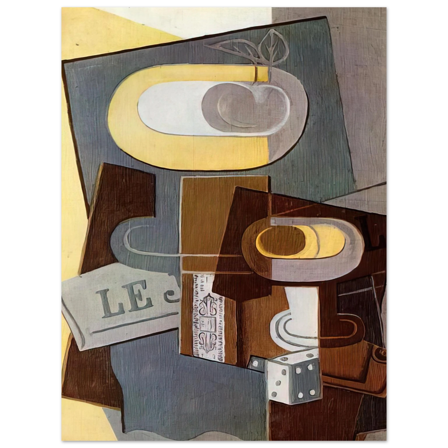 Juan Gris - THE DICE 1922 Fine Art Poster - Default Title
