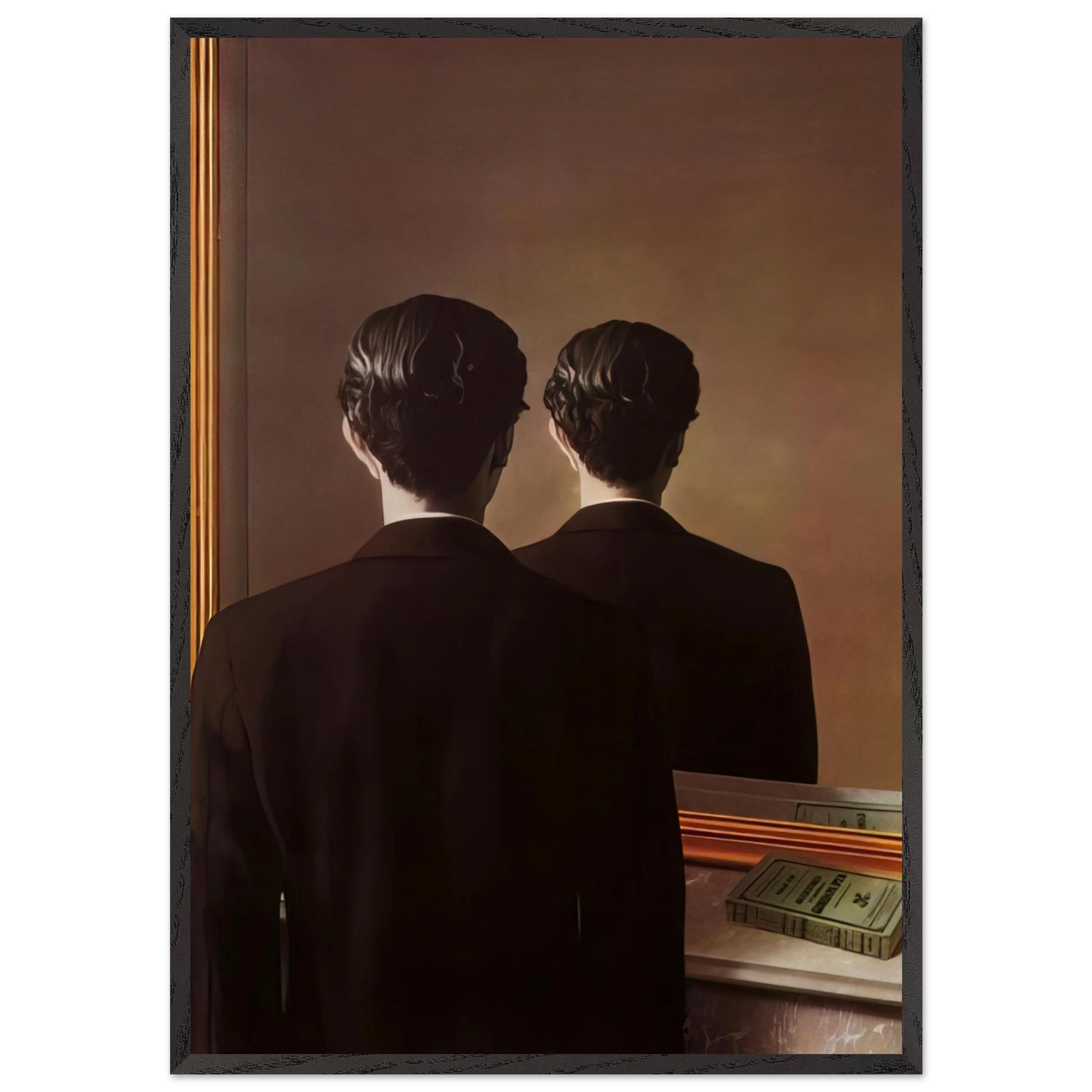 NOT TO BE REPRODUCED 1937 - Rene Magritte 70x100 cm / 28x40 inches Framed Art Print – Black Wooden Frame