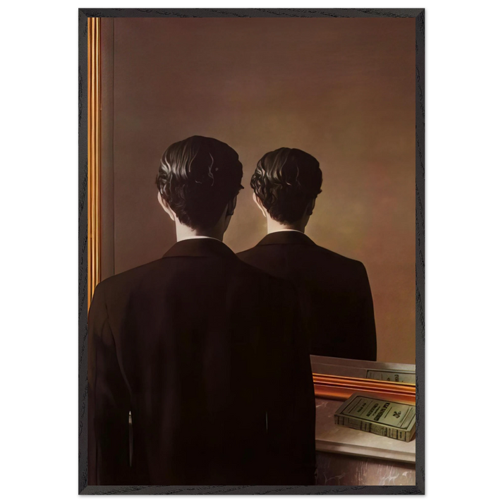 NOT TO BE REPRODUCED 1937 - Rene Magritte 70x100 cm / 28x40 inches Framed Art Print – Black Wooden Frame