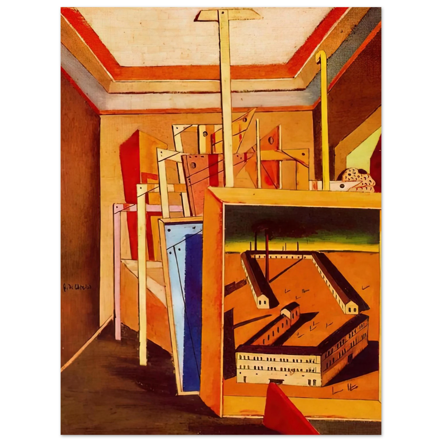 Giorgio de Chirico - METAPHYSICAL INTERIOR OF STUDIO 1948 Fine Art Poster - Default Title
