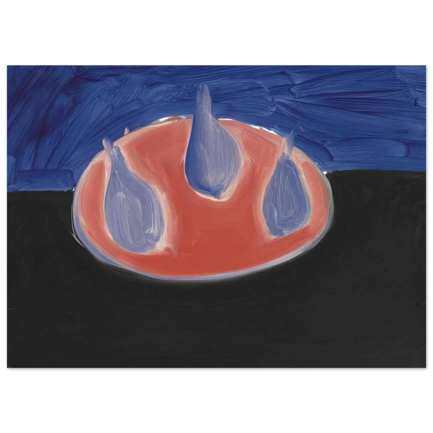 Nicolas de Stael - Poires sur une assiette rose - 1954 Fine Art Poster - 40x60 cm / 16x24 inches