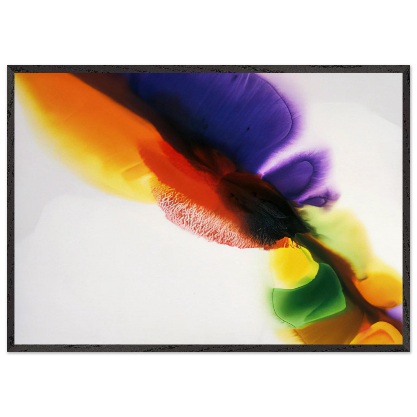 Phenomena Tibetan Flange - Paul Jenkins 70x100 cm / 28x40 inches Framed Art Print – Black Wooden Frame