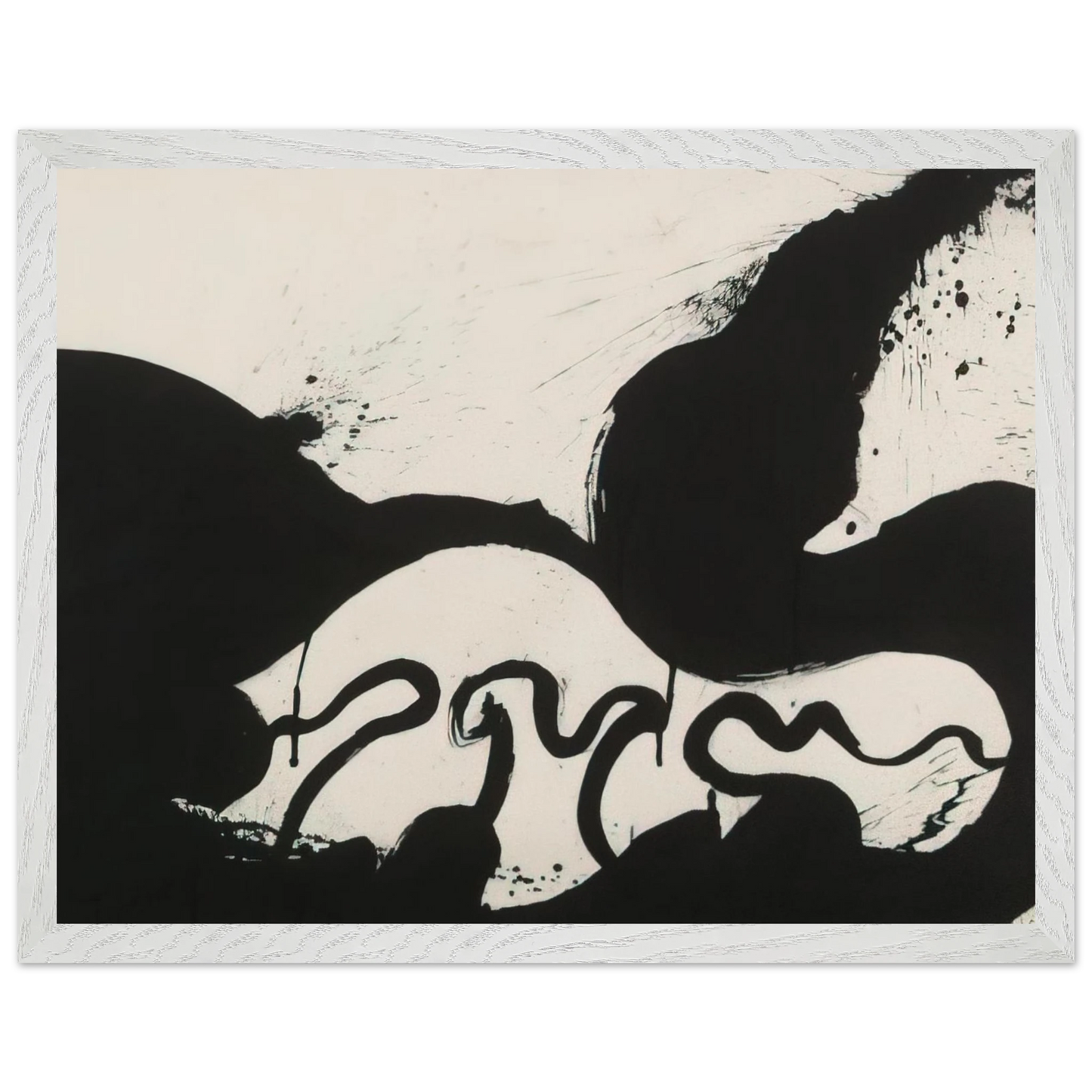 Helen Frankenthaler - Untitled - 1973 Wall art - A2 (42 x 59.4 cm) - Premium Wooden Framed Poster With Fine Art Paper - Black frame