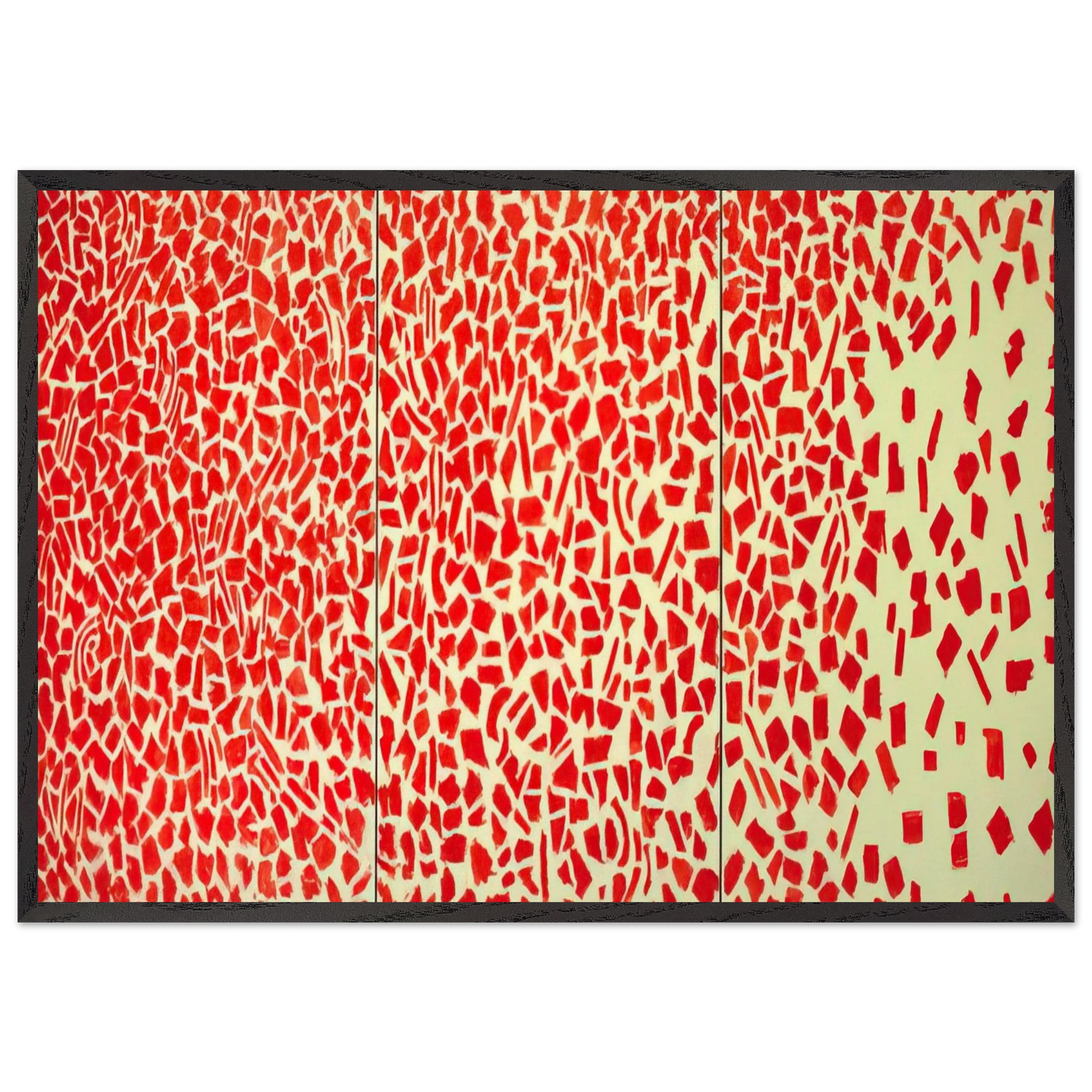 RED AZALEAS SINGING AND DANCING ROCK AND ROLL MUSIC 1976 - Alma Woodsey Thomas Framed Art Print – Black Wooden Frame - Default Title - -Framed Art Print