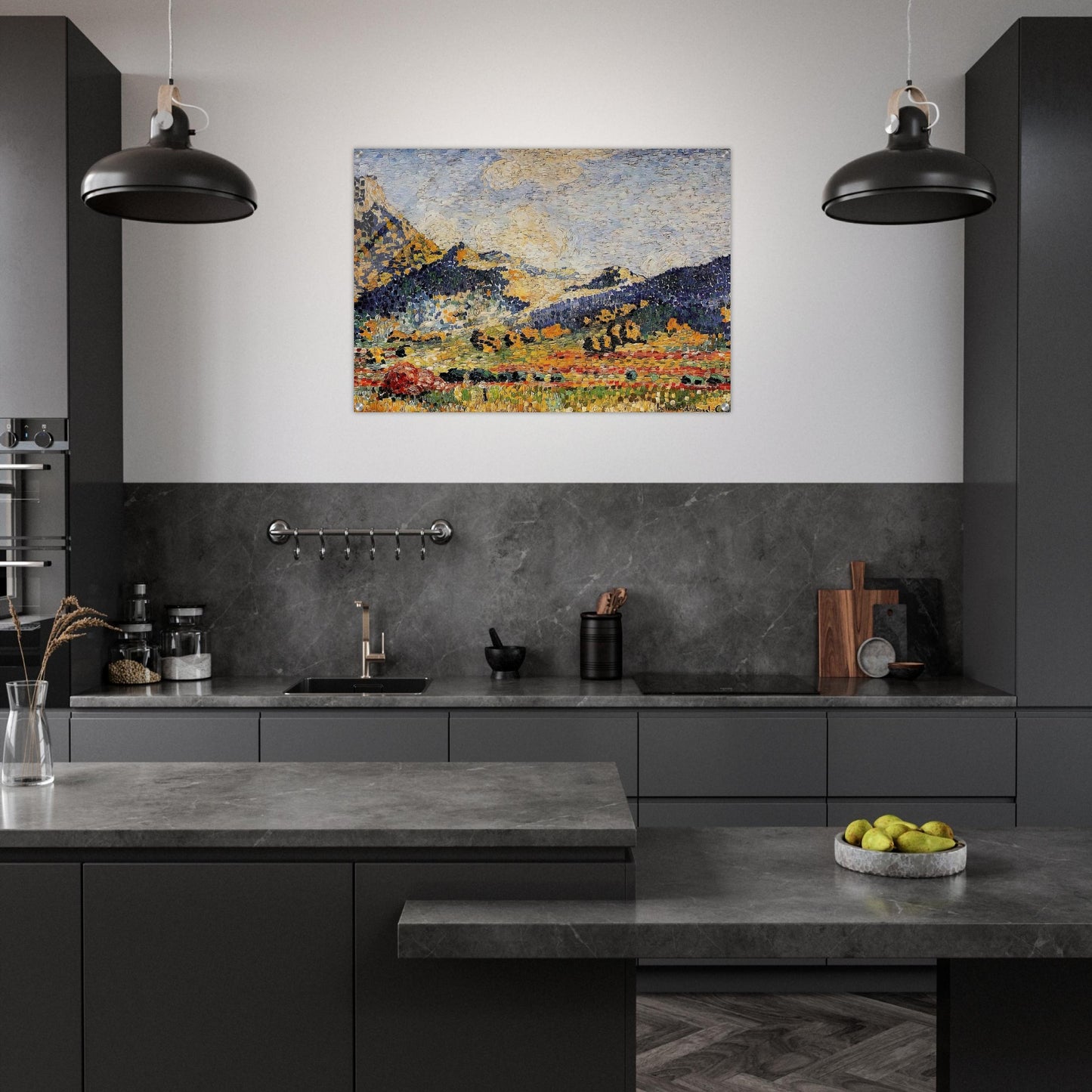 Les Petits, Montagnes Mauresques - Henri-Edmond Cross Acrylic Print - 70x100 cm / 28x40″ inches