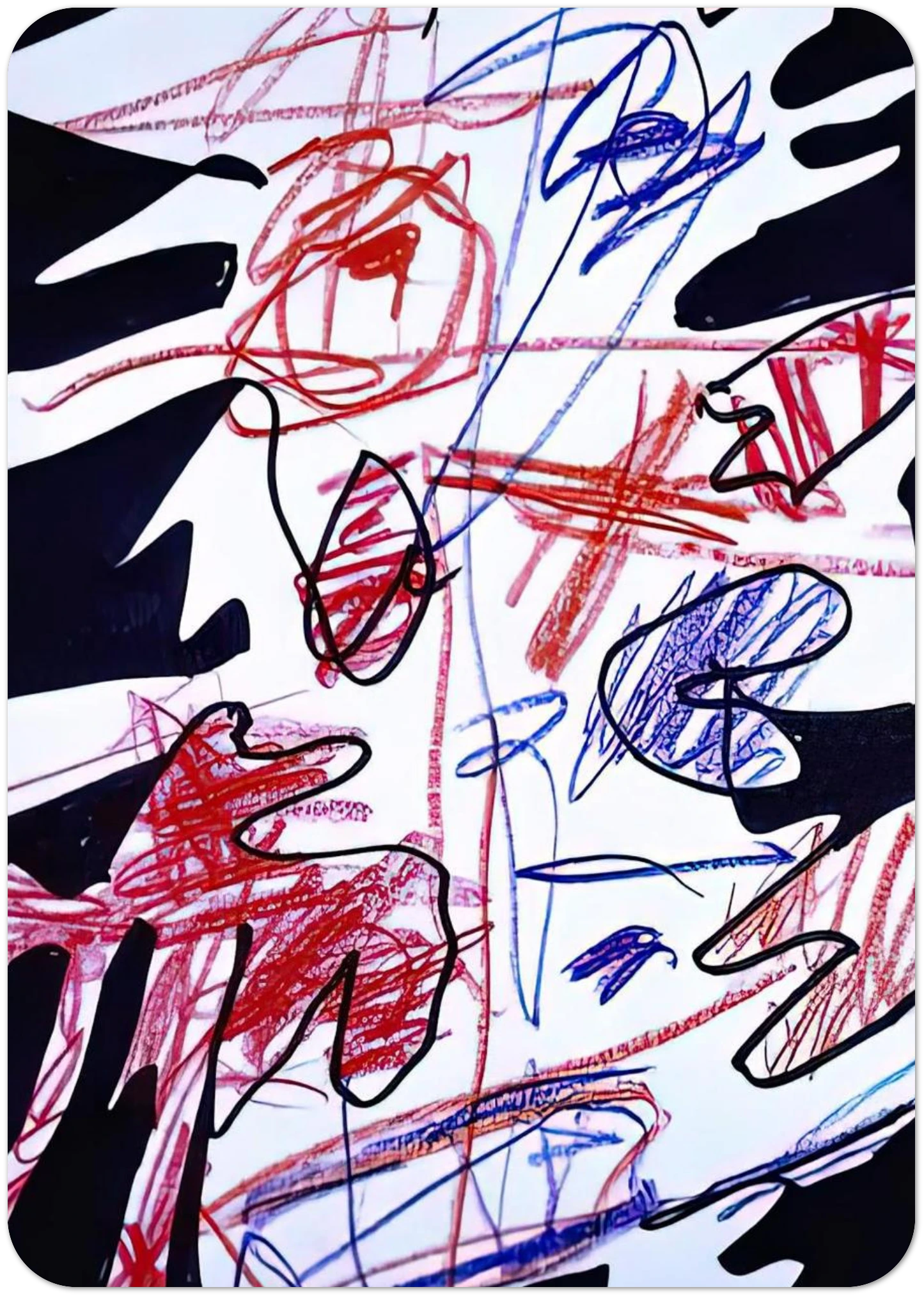 ACTIVATION XLVII By Jean Dubuffet Pack of 10 Post Cards | Jean Dubuffet Post Cards | A6 (10.5 x 14.8 cm) - 4.1 x 5.8 inches