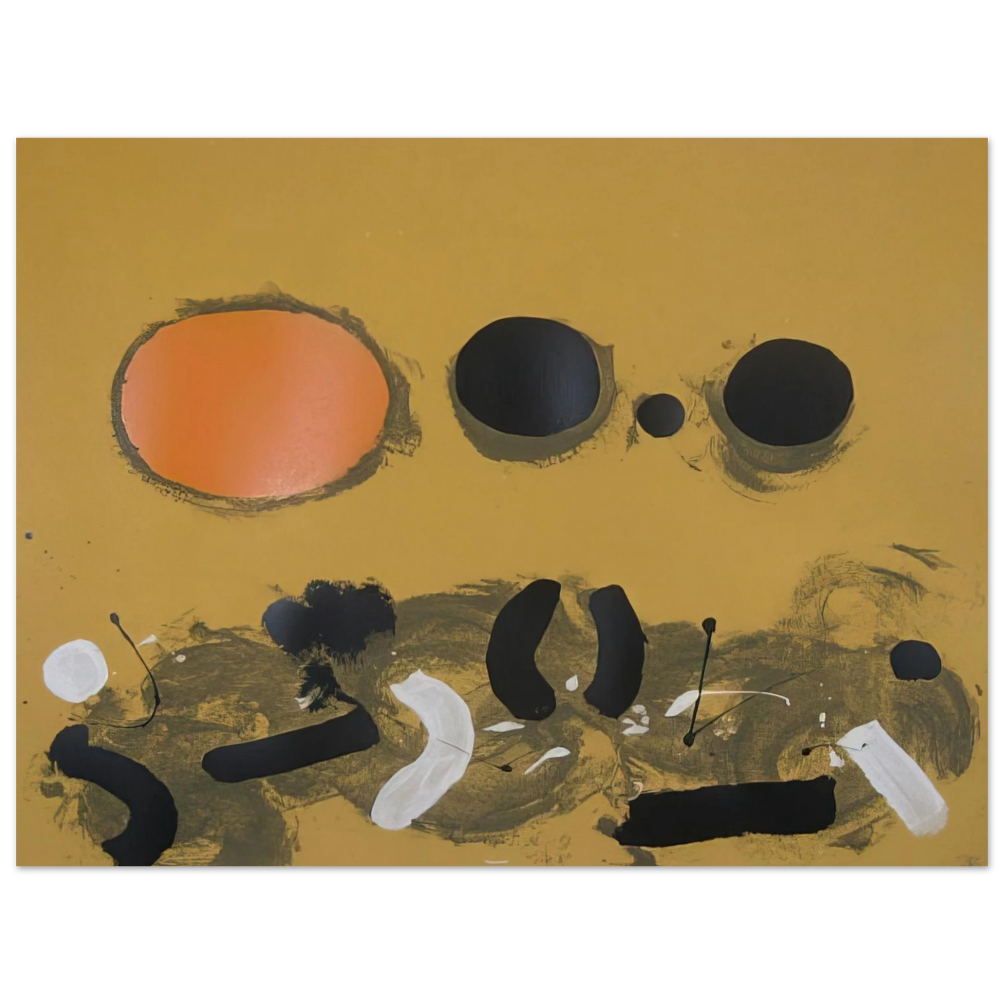 Adolph Gottlieb - Orange Oval - 1972 Fine Art Poster - Default Title