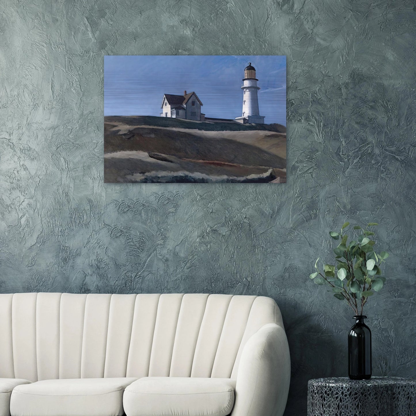 Lighthouse HIll - Edward Hopper Brushed Aluminum Print - 70x100 cm / 28x40 inches | Edward Hopper Aluminum Print | Edward Hopper Prints