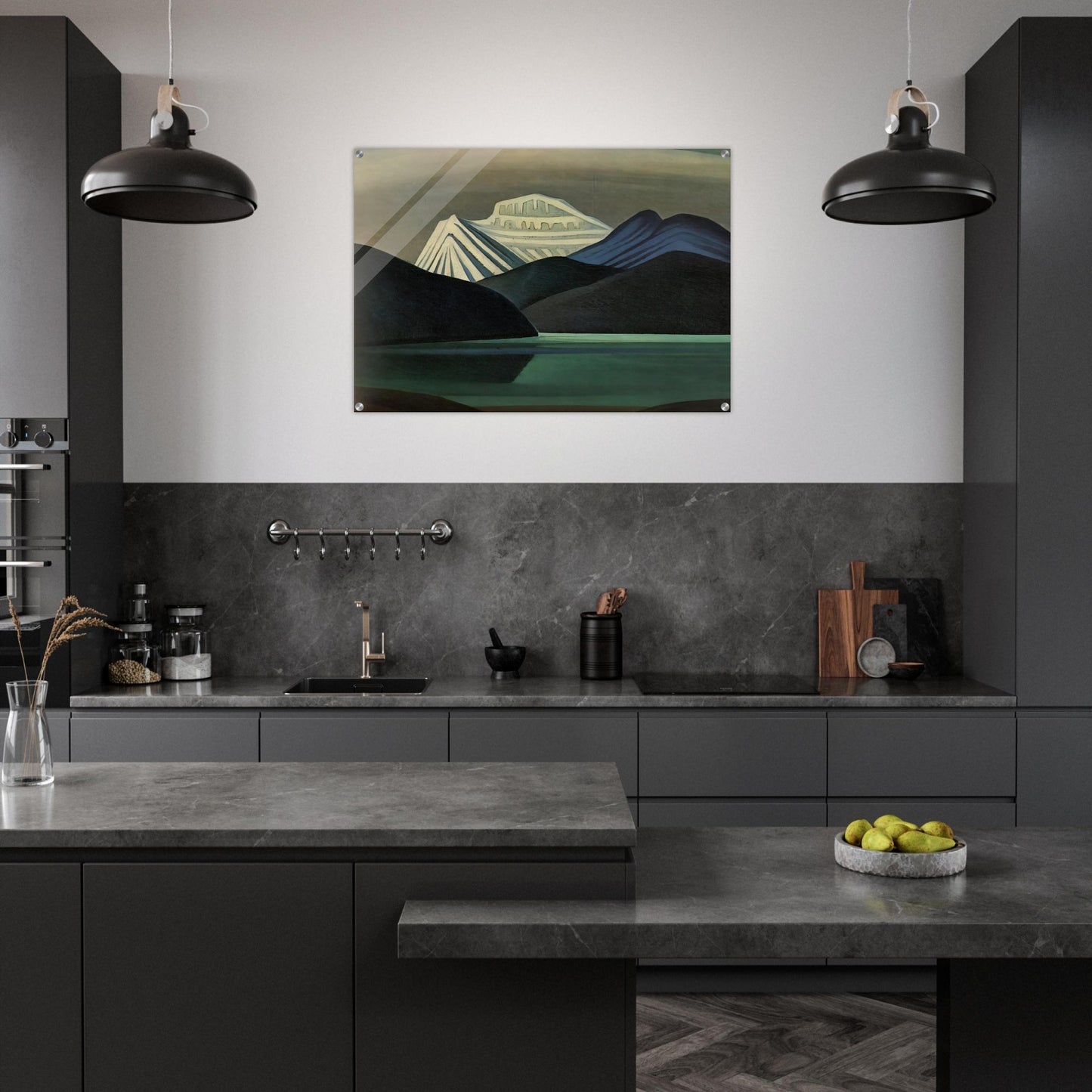 Mountains and Lake - 1929 - Lawren Harris Acrylic Print - 70x100 cm / 28x40″ inches