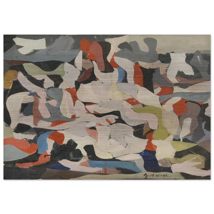 Untitled - Abstract Expressionism - Robert Goodnough Brushed Aluminum Print - 70x100 cm / 28x40 inches | Robert Goodnough Aluminum Print | Robert Goodnough Prints