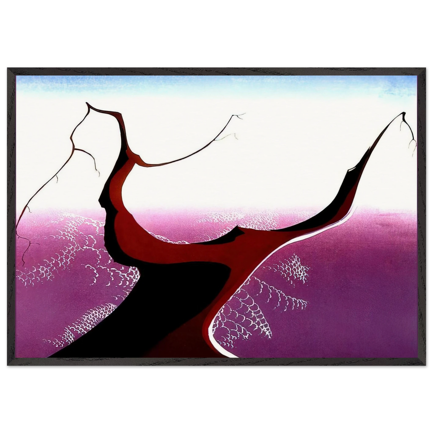 Desert Tree - Eyvind Earle 70x100 cm / 28x40 inches Framed Art Print – Black Wooden Frame