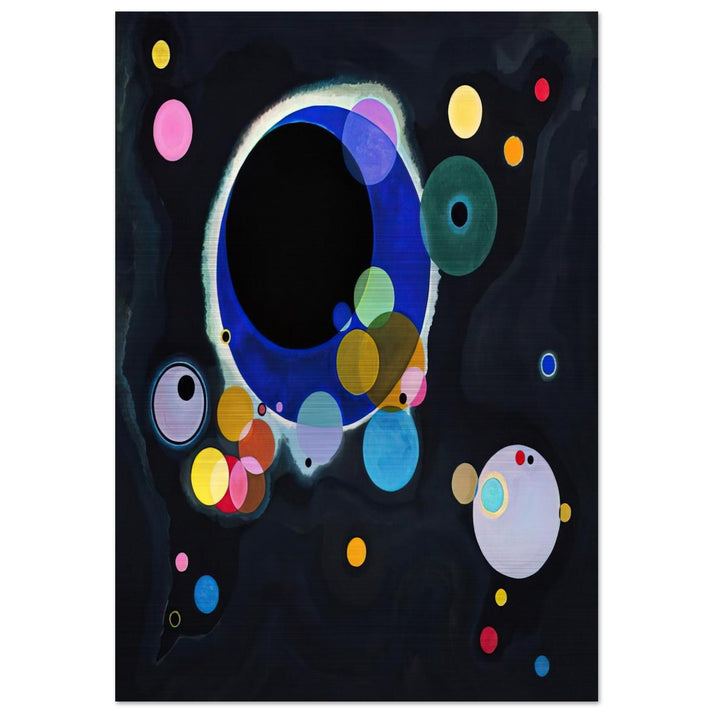 SEVERAL CIRCLES 1926 - Wassily Kandinsky Brushed Aluminum Print - 70x100 cm / 28x40 inches | Wassily Kandinsky Aluminum Print | Wassily Kandinsky Prints