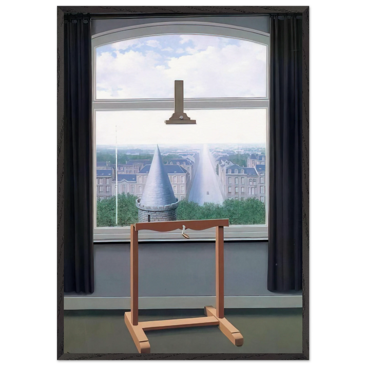 WHERE EUCLIDE WALKED 1955 - Rene Magritte 70x100 cm / 28x40 inches Framed Art Print – Black Wooden Frame