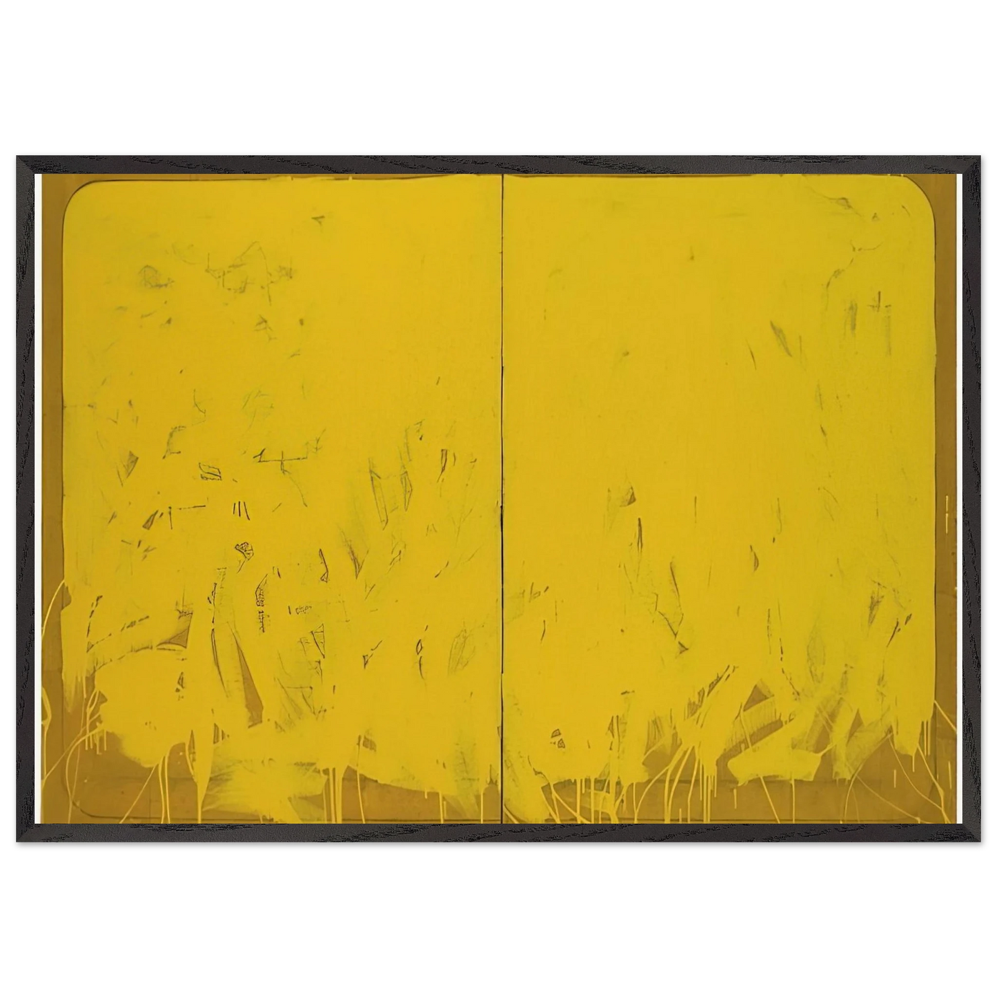 Untitled - 1978 N9 - Mario Schifano Framed Art Print – Black Wooden Frame - Default Title - -Framed Art Print