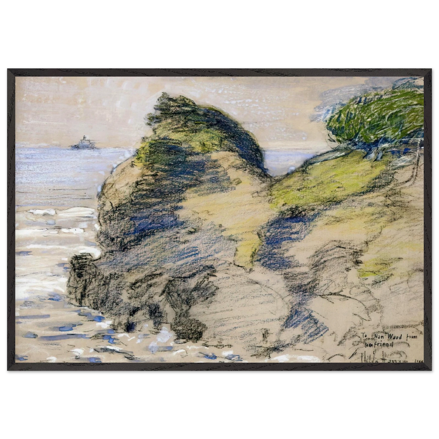 Oregon Coast - Childe Hassam Framed Art Print – Black Wooden Frame - Default Title - -Framed Art Print